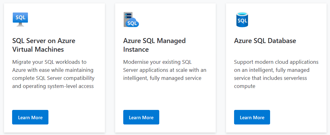 Reference link :https://azure.microsoft.com/en-in/services/azure-sql/