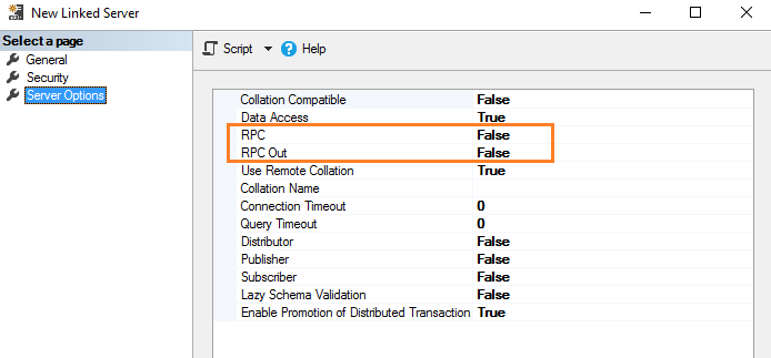 RPC configuration