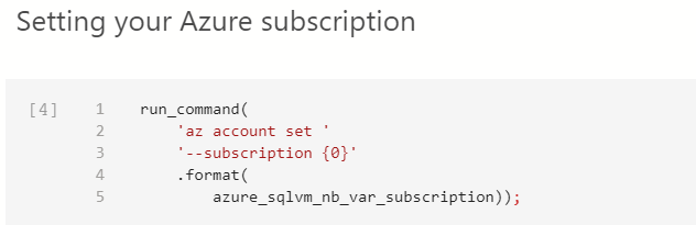 Setting Azure subscriptions