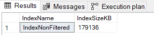 Size of an index