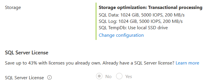 Storage configuration