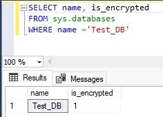 Verify TDE enablement 