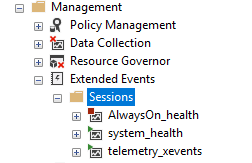 pre-configured SQL Server Extended Event sessions 